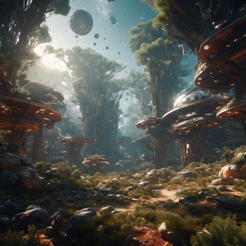 Sequoia Forest Biome in Orbit: 3D Game Art