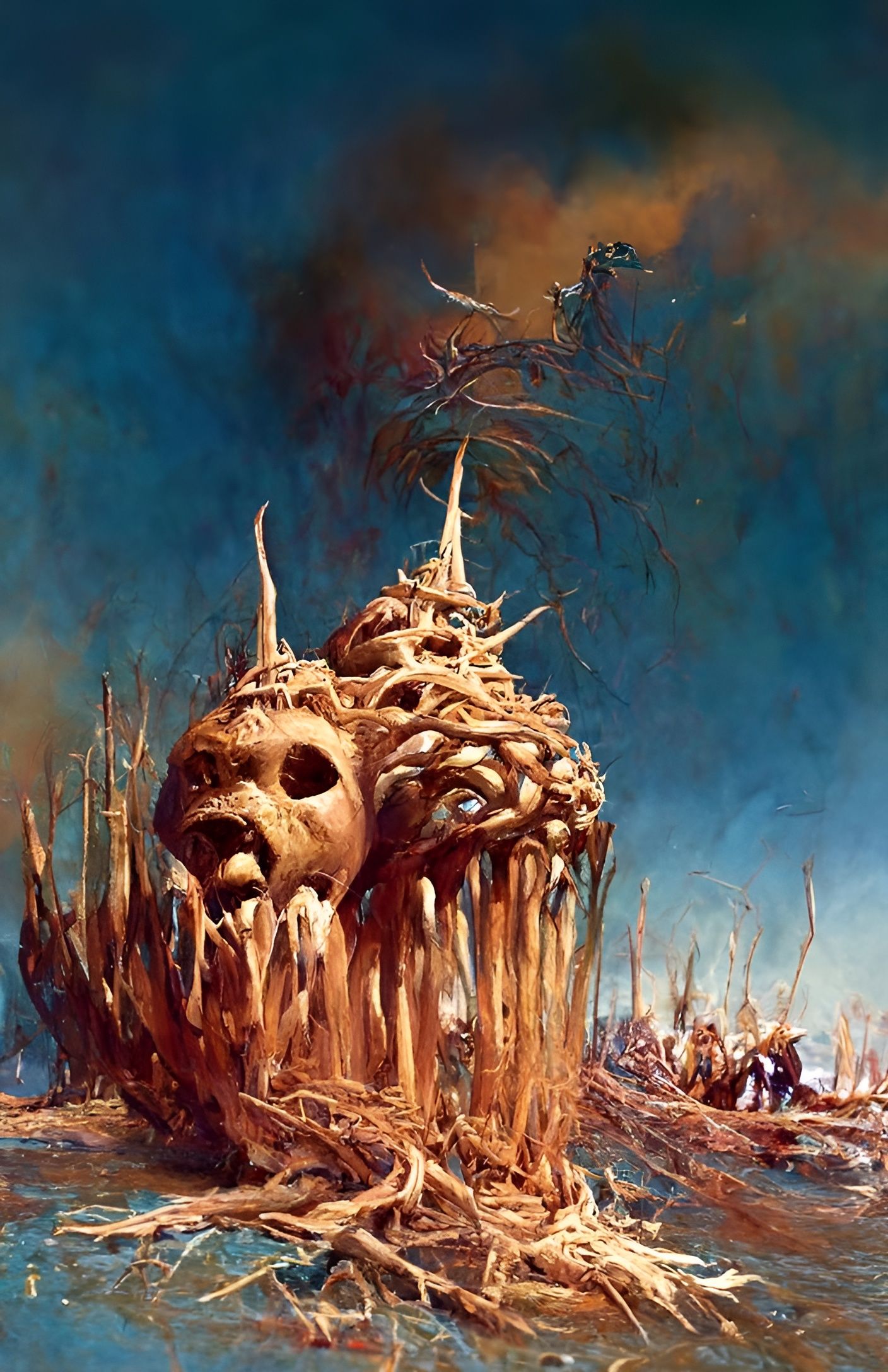 Crazed Monsters in Twisted Woods, Sinister 3D Rendering