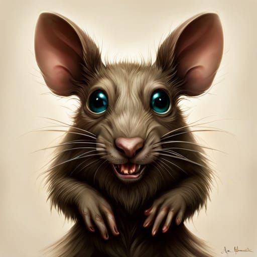Realistic Cute Mouse Fantasycore Artwork