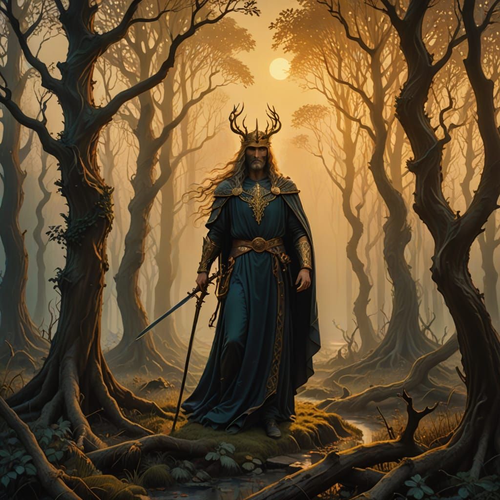 Botticelli-Inspired Mythological Masterpiece: Koschei the De...