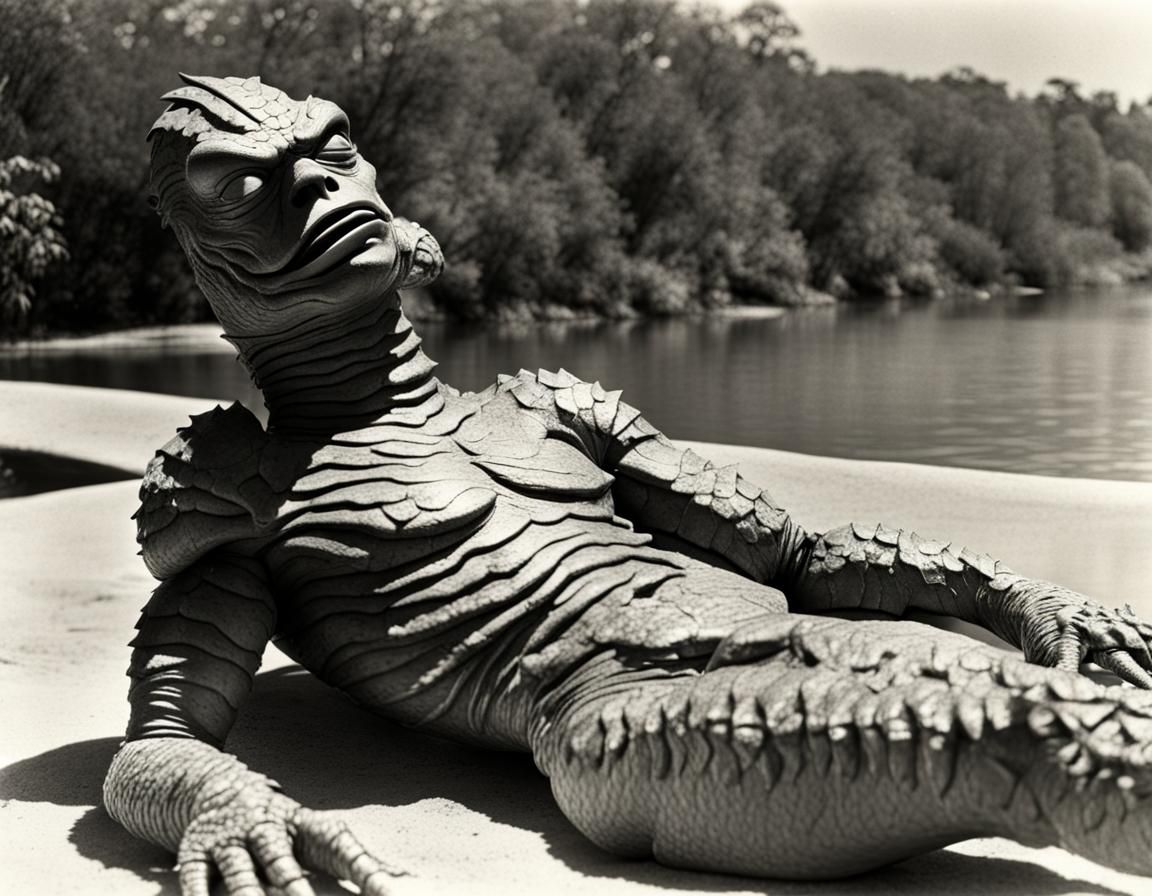 Creature from the Black Lagoon Sunbathing