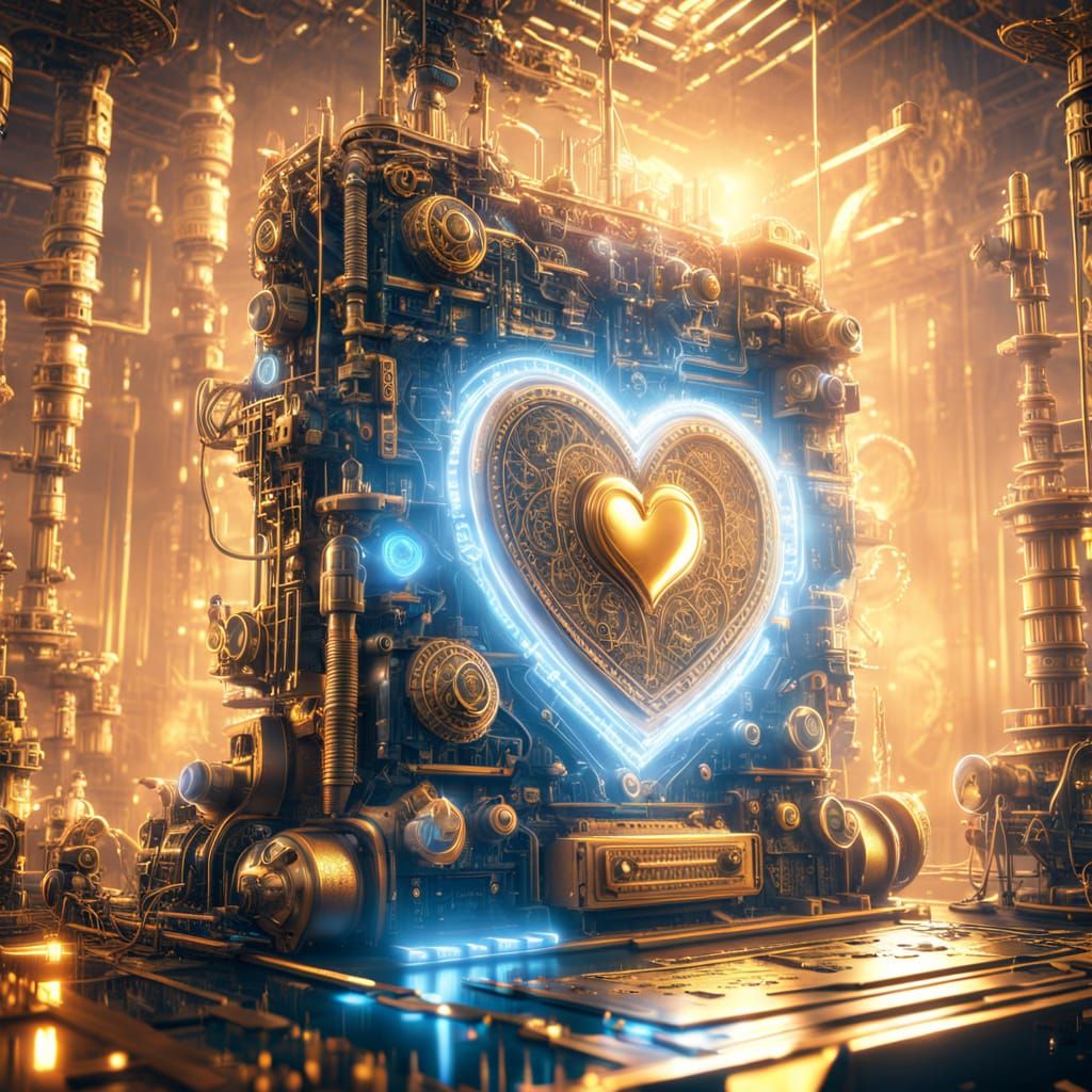Little Machine Shows Love with Golden Details