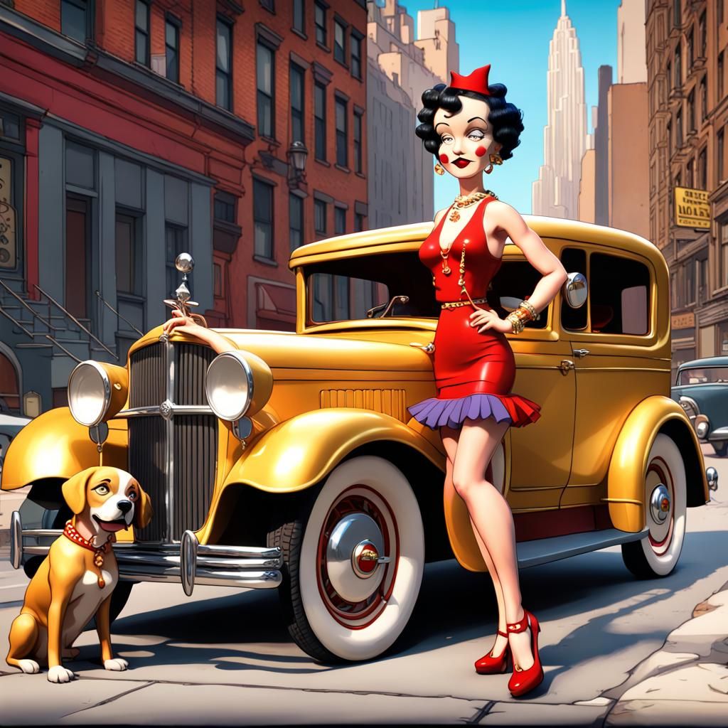 Betty Boop and Her Car: A Classic Animation