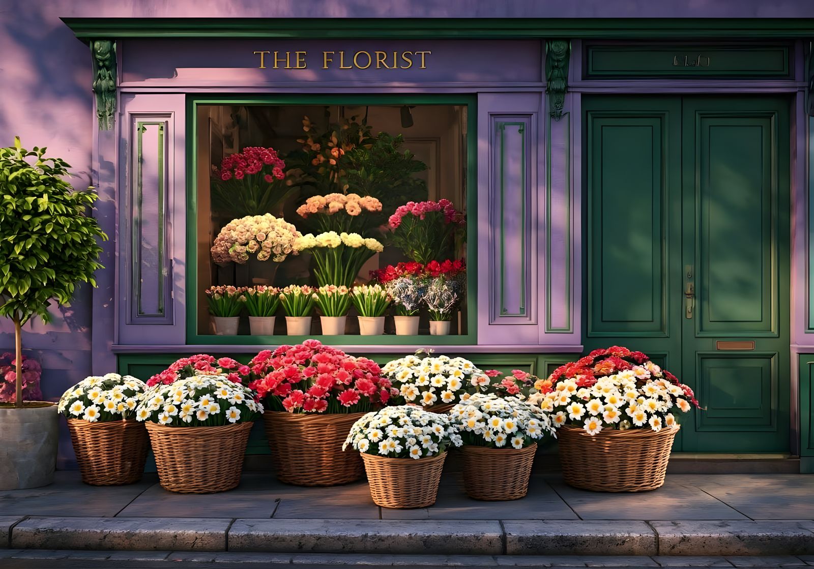 Lavender Florist Shop in Vibrant Bloom