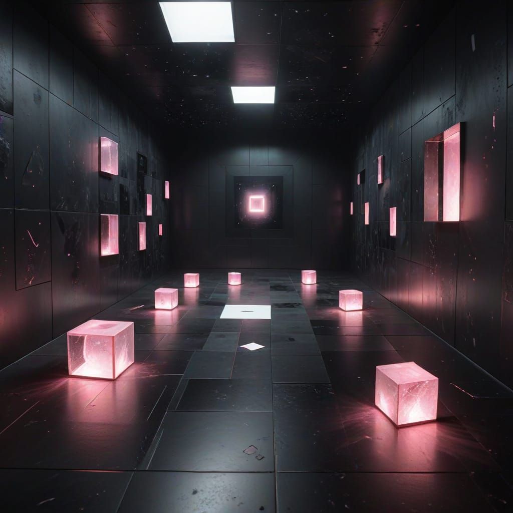 Surreal, Hyperdetailed Geometric Abstraction in Charcoal Dra...