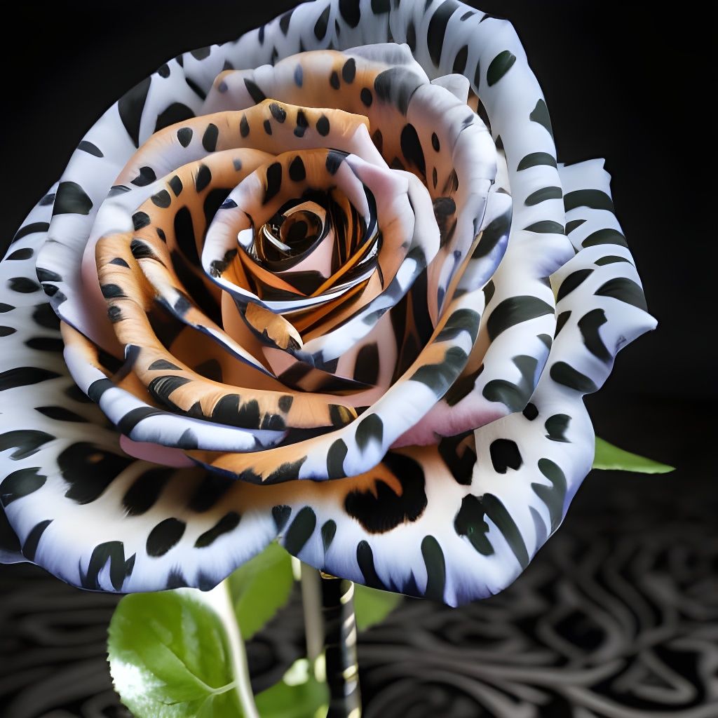 Leopard print rose