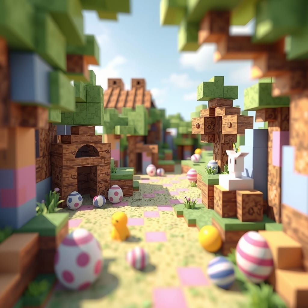 minecraft-inspired easter
