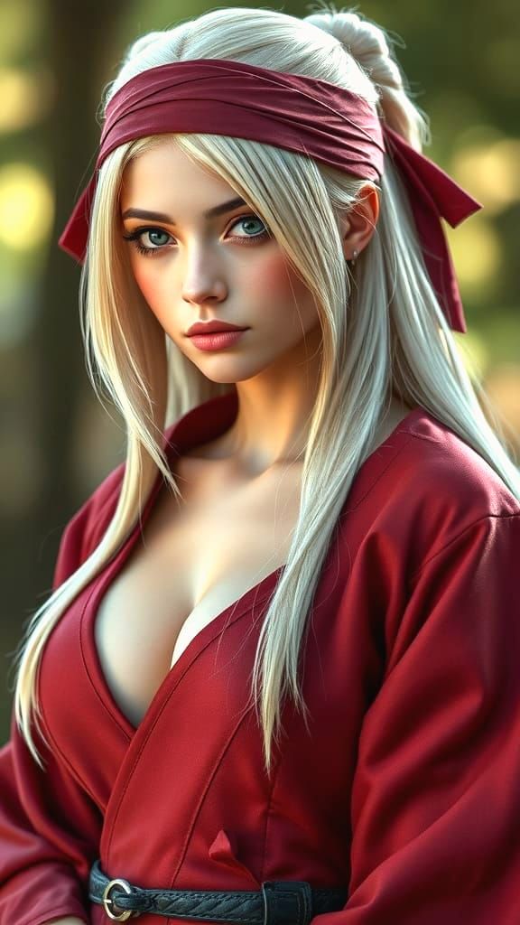 Tsunade Portrait: Fifth Hokage in Photorealistic Style
