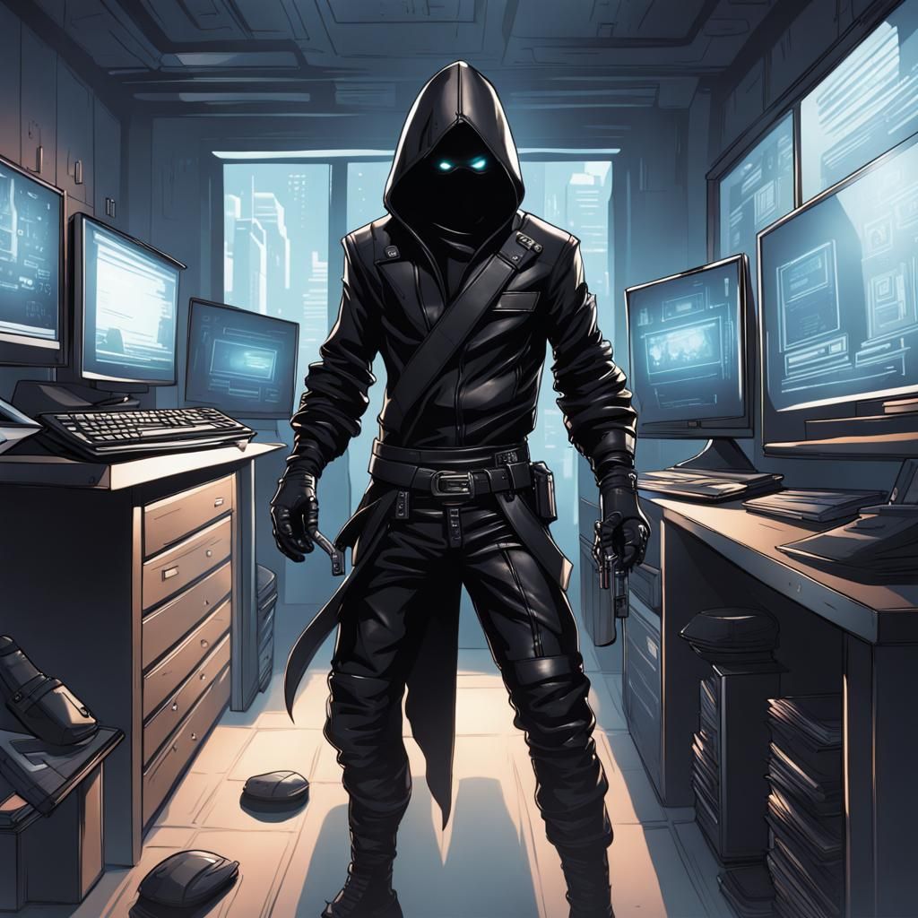 Futuristic thief ninja