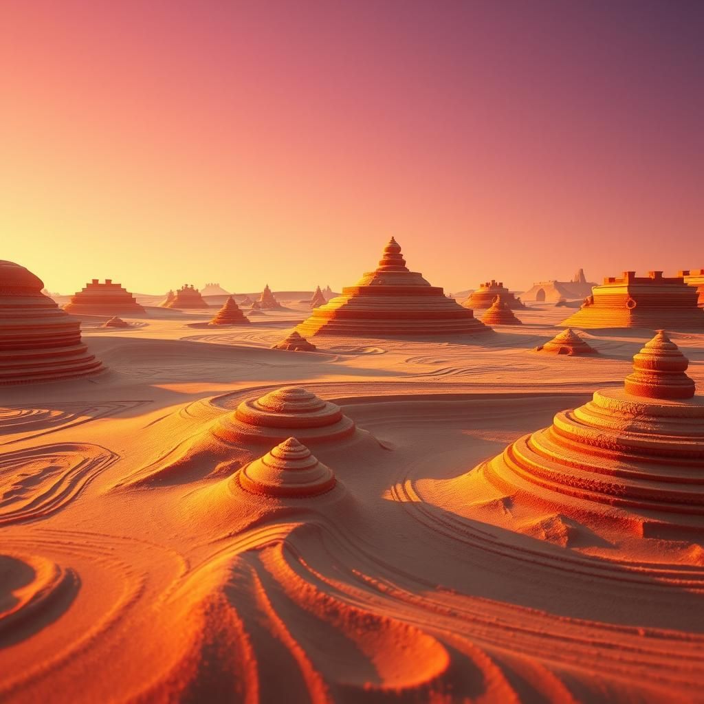 Surreal Sand Sculptures in Dreamscape: Unreal Engine Aesthet...