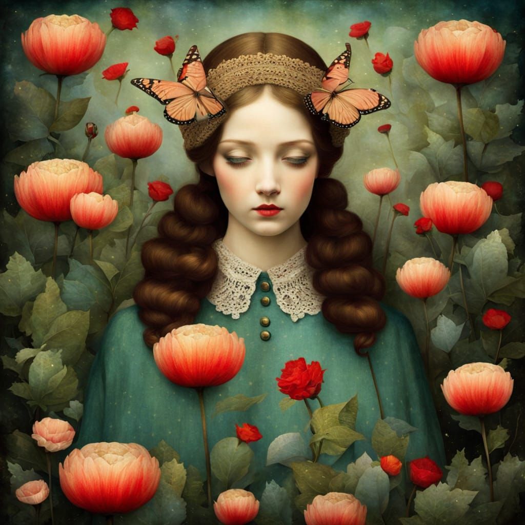 Surrealistic Garden Dreams in a Winter Wonderland