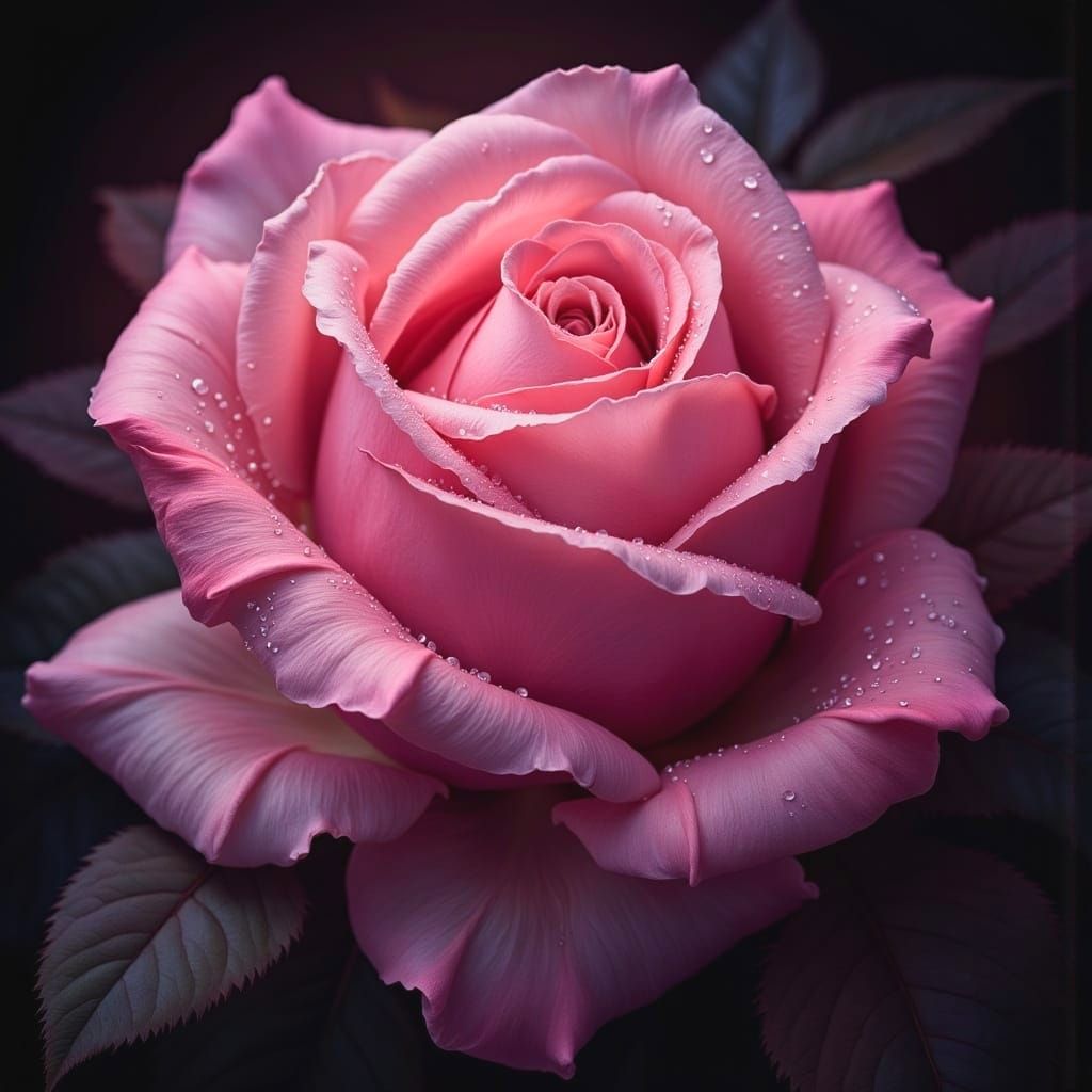 Mystical Blush Rose in Twilight