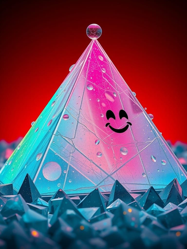 Melting Pyramid Castle in Golden Hour Twilight