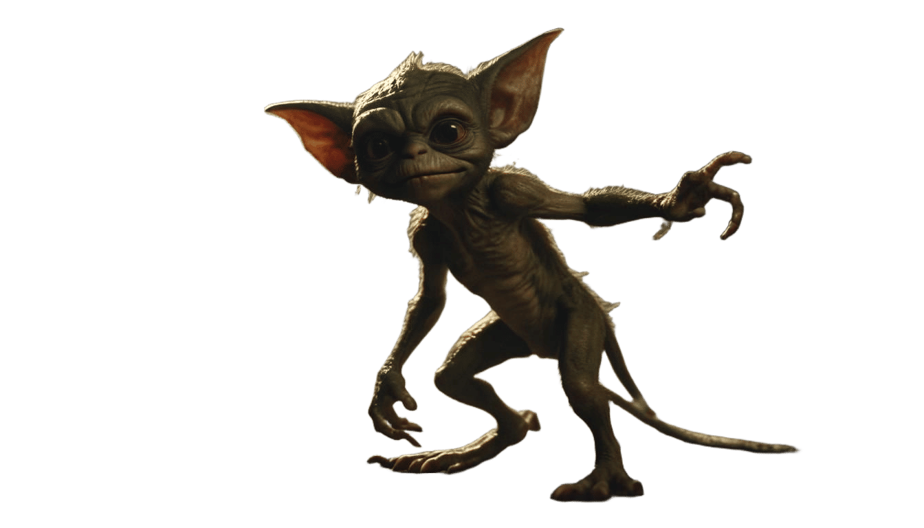 Gremlin Having Fun in 1987: Cinematic Film Still