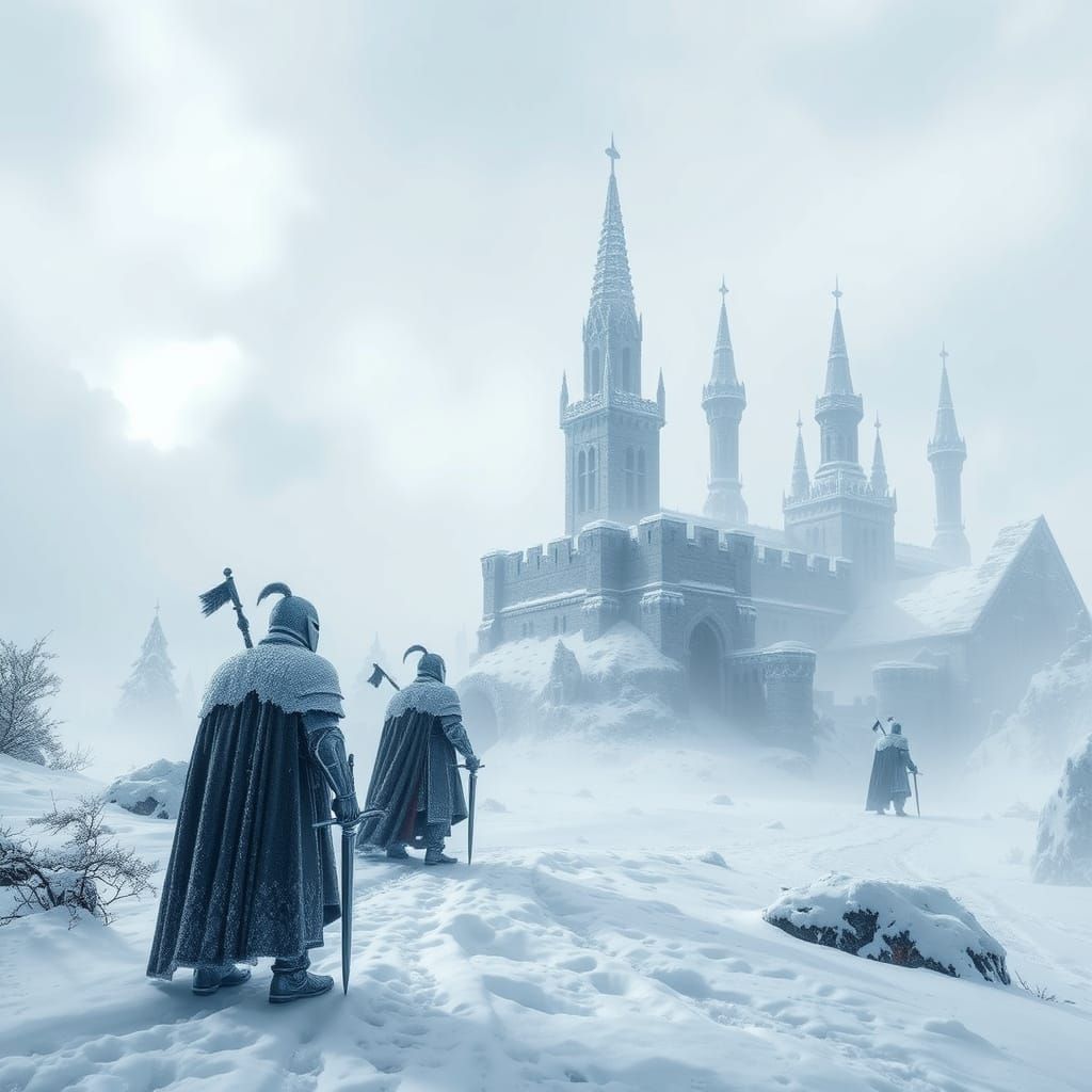 Majestic Winter Kingdom in Frosty Splendor