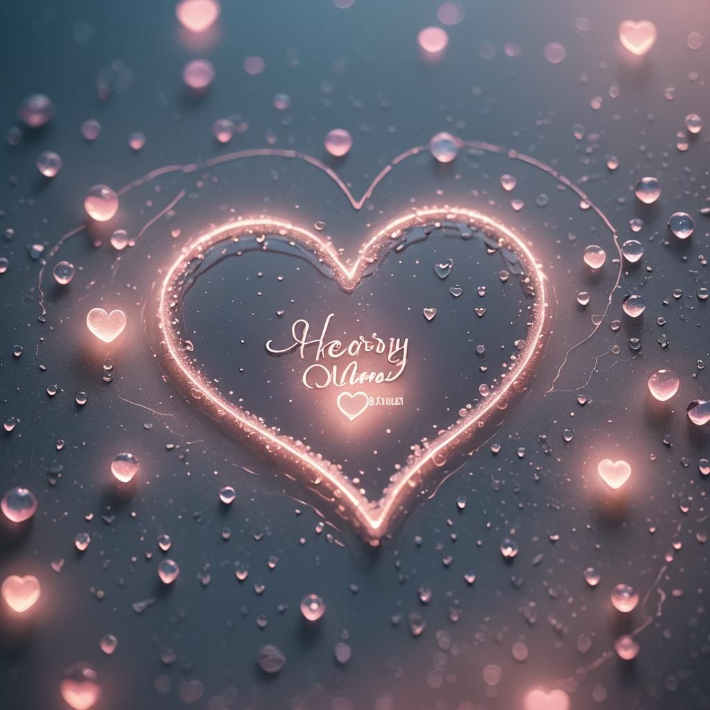 Heart-Shaped Name Design in Shimmering Light