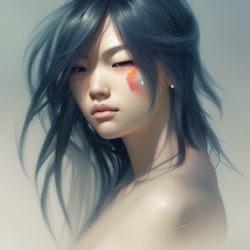Detailed Portrait of Asian Person in Artgerm Style