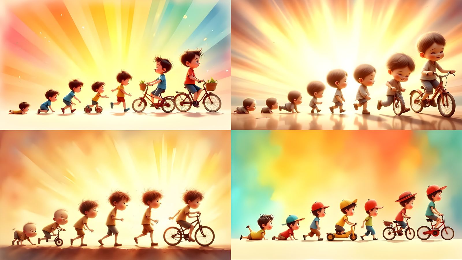 Stages of a Boy's Growth from Baby to 6 Years Old