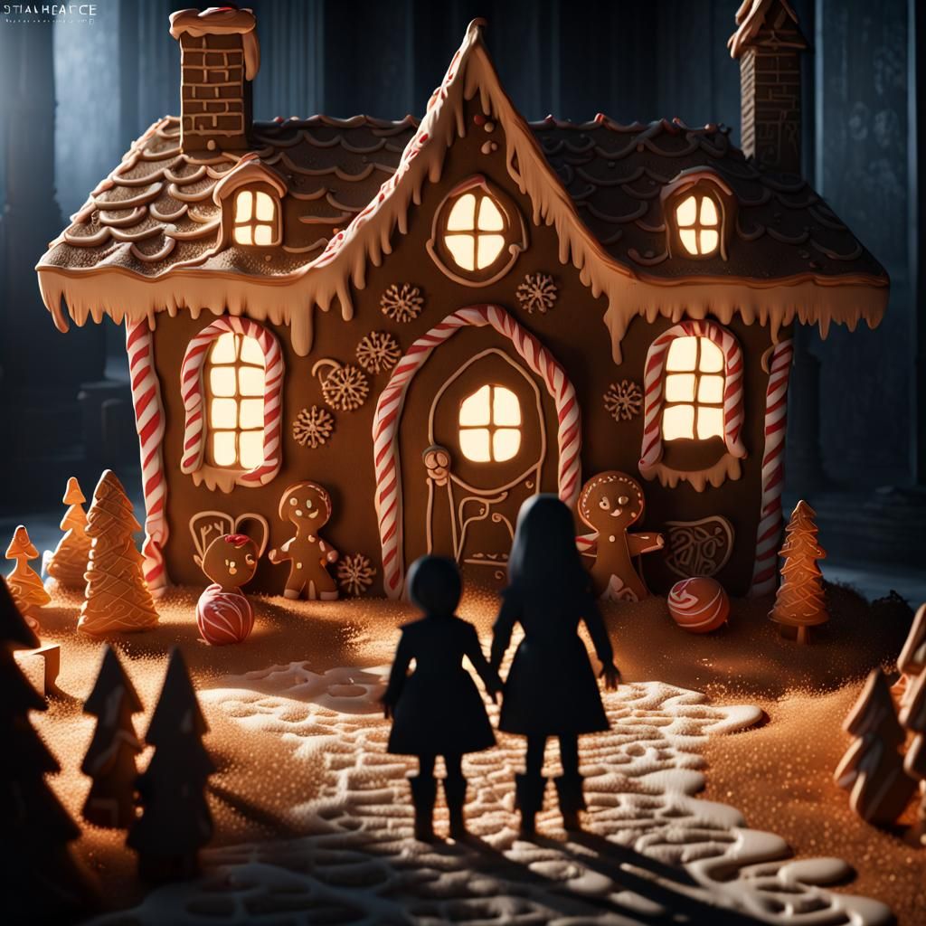 Hansel and Gretel's Sinister Gingerbread House in 3D