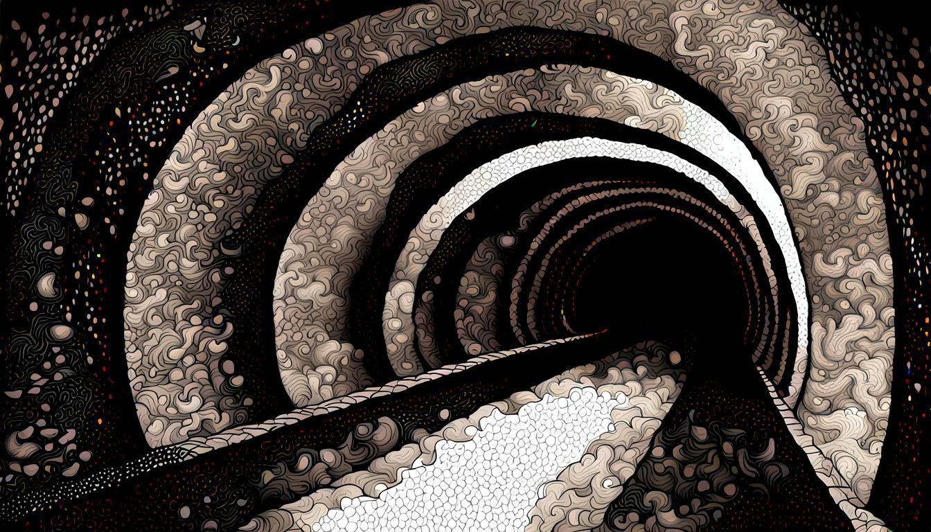 Tunnel Dragon: Pointillist Art of Underground Species