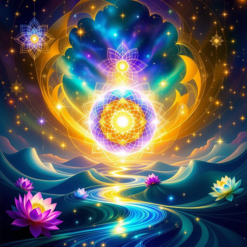 Divine Consciousness: Radiant Cosmic Energy and Sacred Geome...