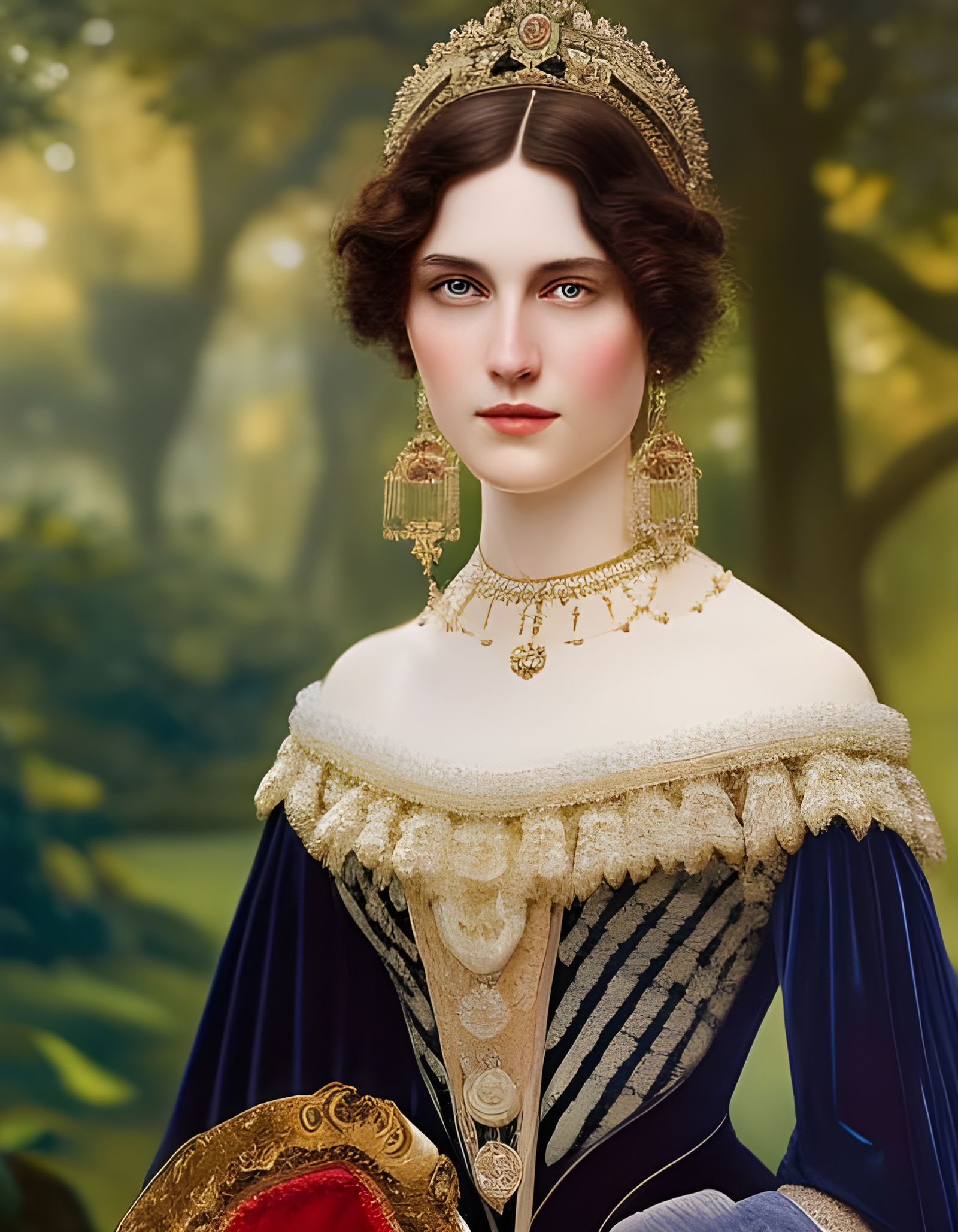 Victorian Beauty Portrait in Painterly Style