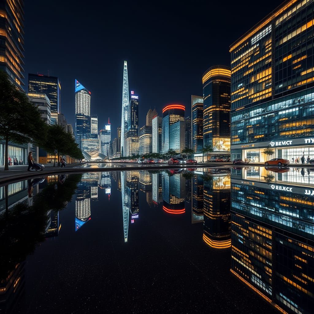 Abstract Reflections in Light and Shadow