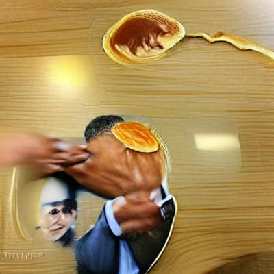 AI Interprets Obama Slapping a Pancake