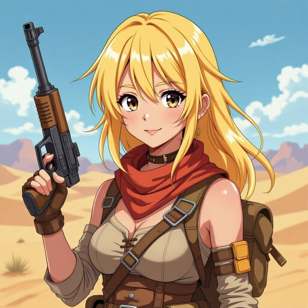 Anime Female Desert Survivor