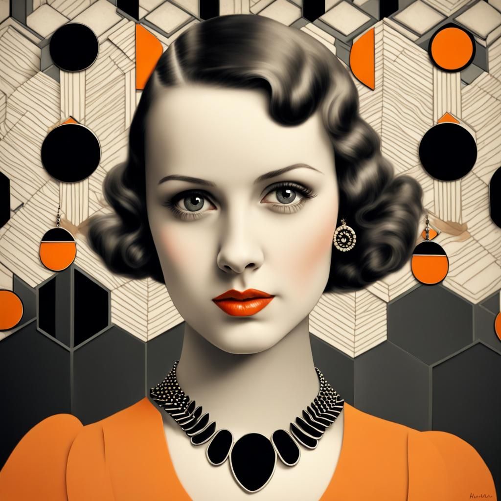 1930s Woman in Art Deco Style
