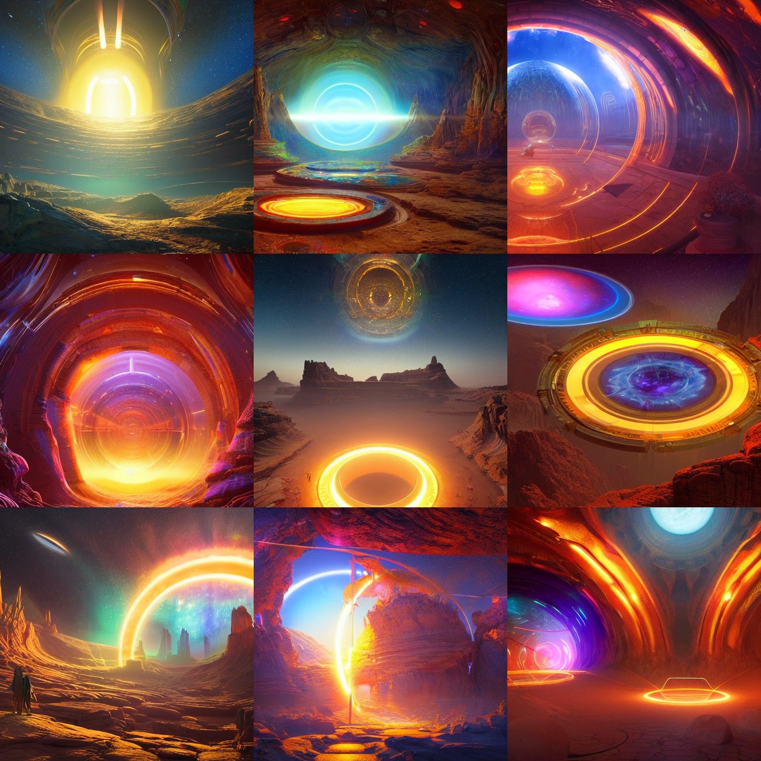 Golden Portals to Otherworldly Places