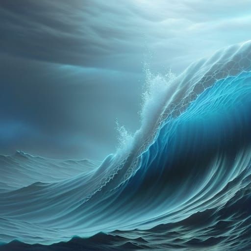 Ethereal Sea Ghost Creature in Oil Painting Style