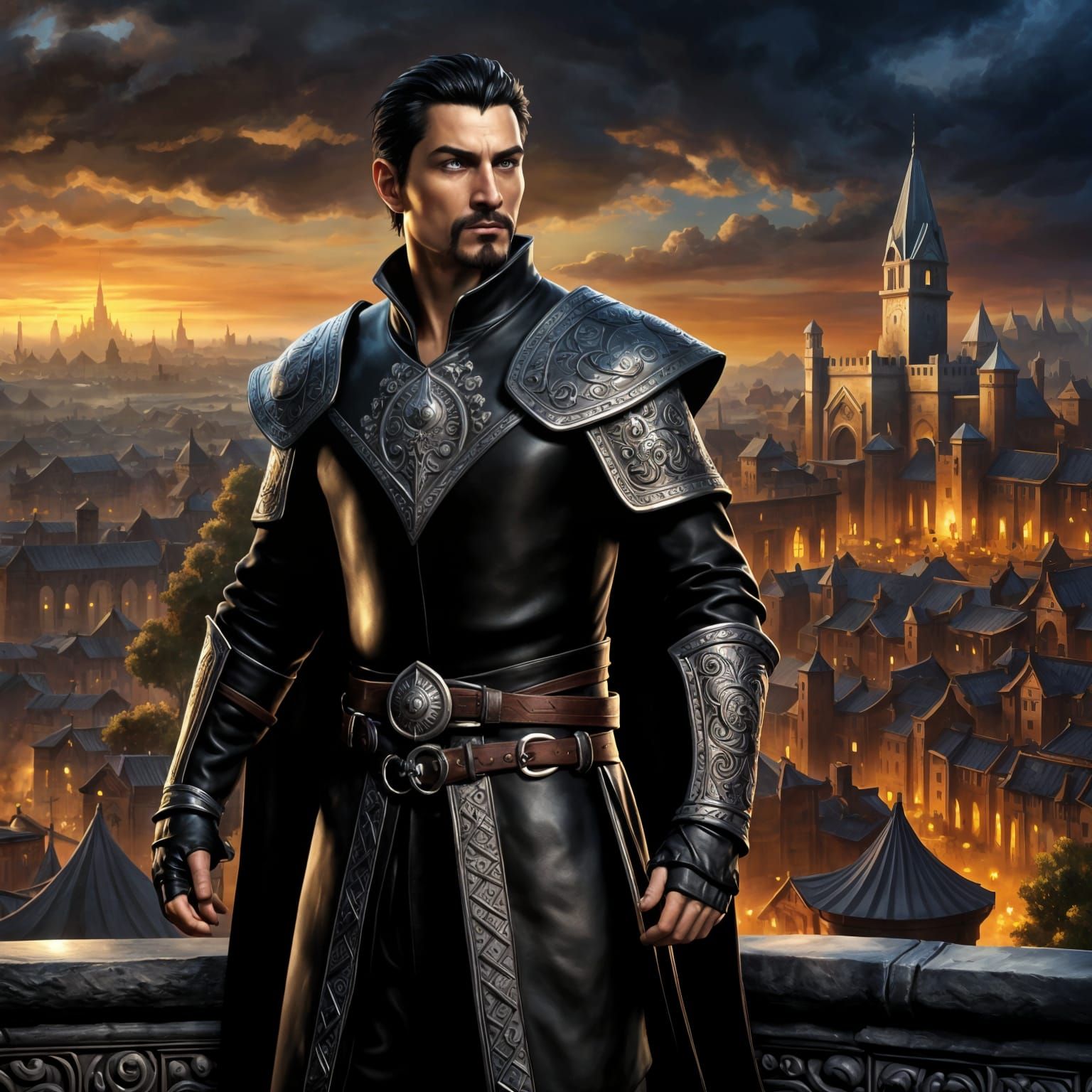 Thief in Intricate Leather Tunic, Warcraft Style