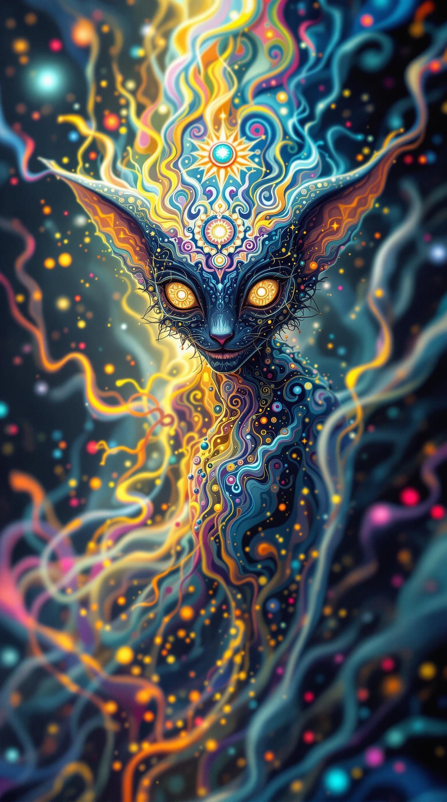 Whimsical DMT Entity Creates Divine Fire