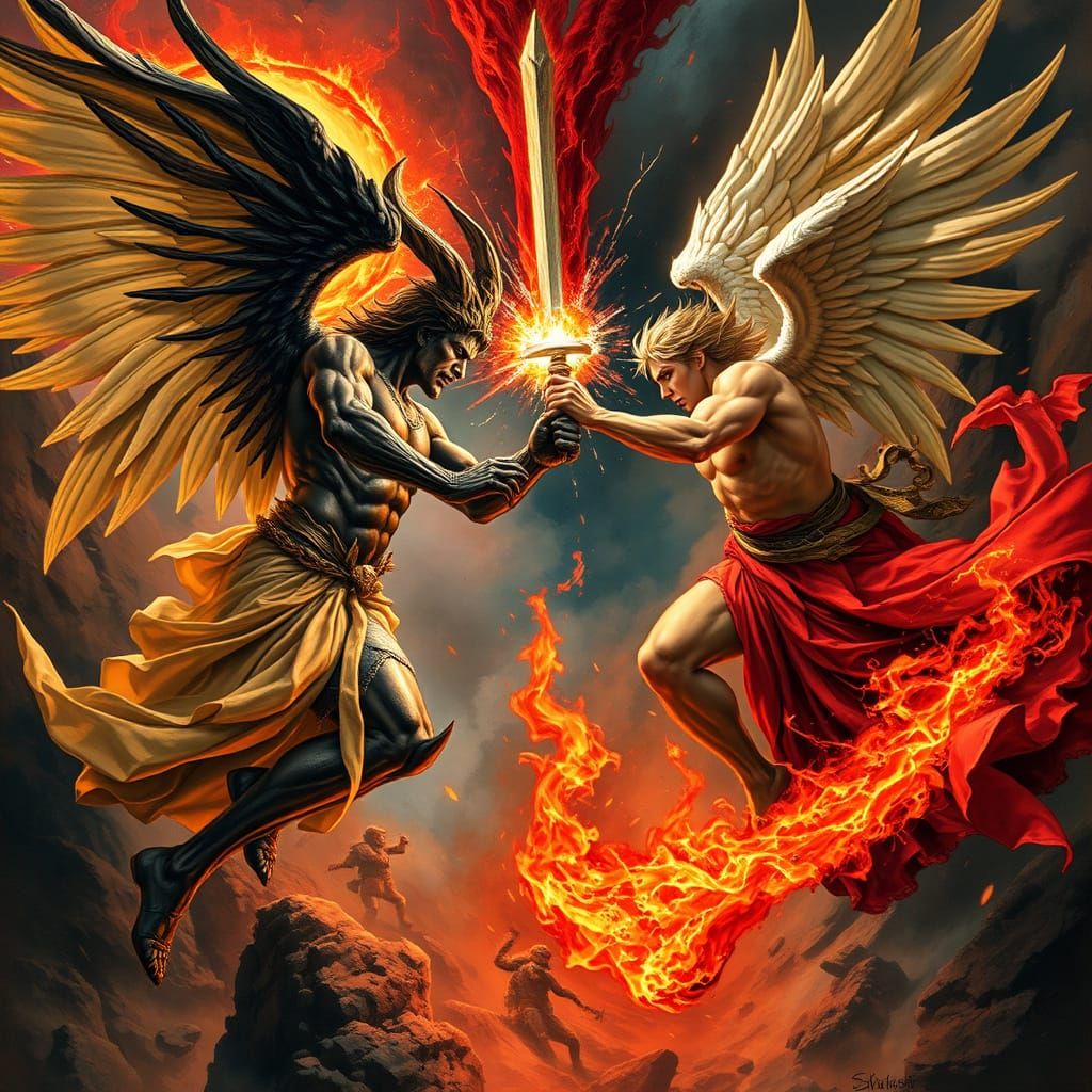 Lucifer Versus Michael: A Dramatic Confrontation