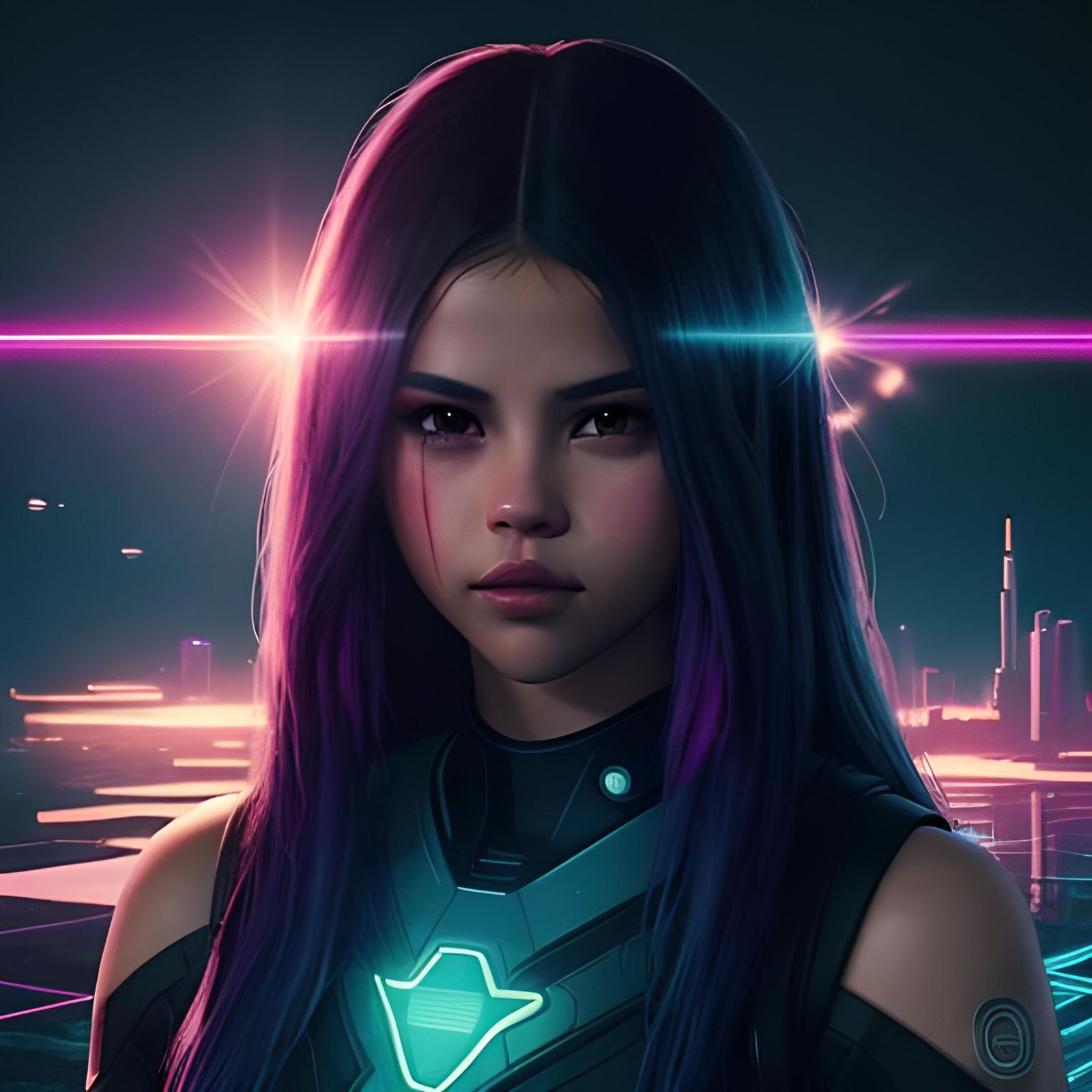 Selena Gomez in Cyberpunk 2099 Style