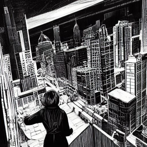 Timeless Film Noir Icon in High Contrast