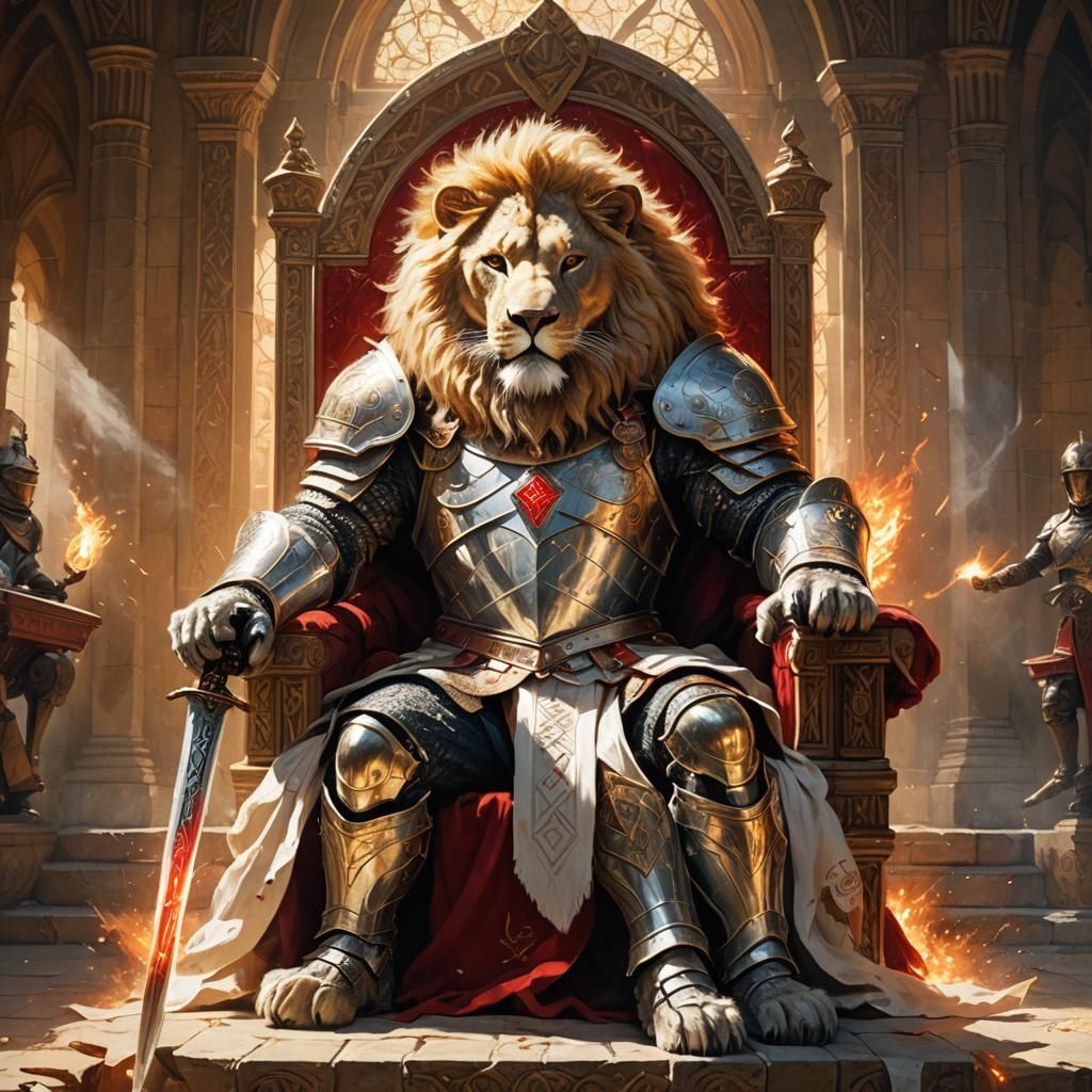 Armored Lion King in Blazing Castle
