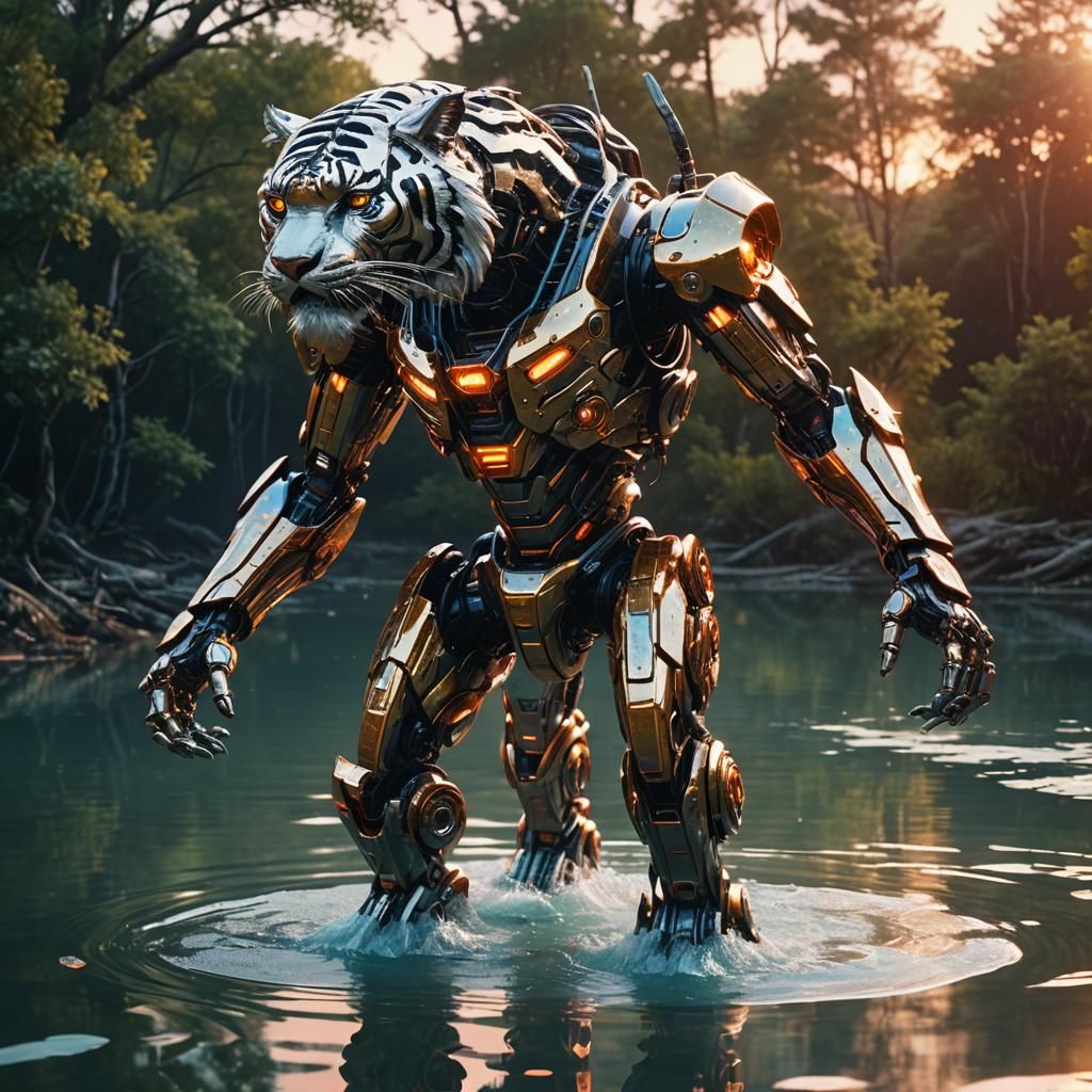 Cybernetic Tiger Transformation by Serene Lake
