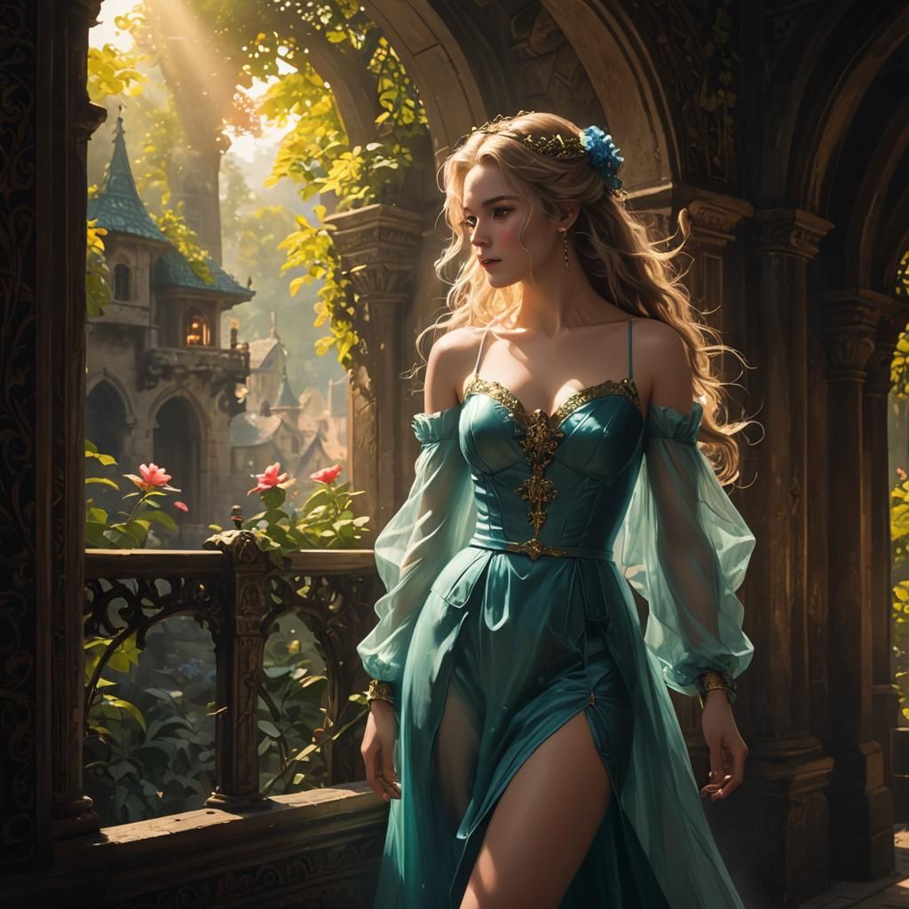 Abstract Portrait in Deep Color