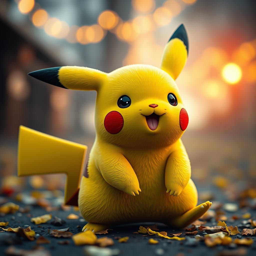 Realistic Pikachu in Cinematic Film Style