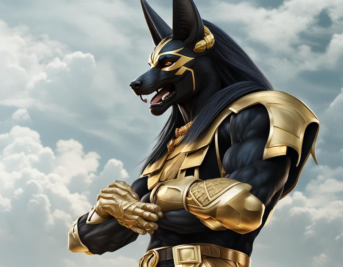 Anubis Jackal Power Ranger in Ancient City