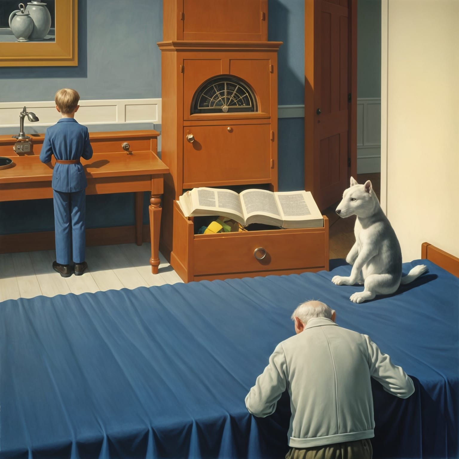Surreal Scene in Van Allsburg Style