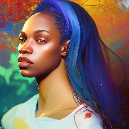 Attractive Girl in Autumn Seascape: Hyperdetailed Portrait