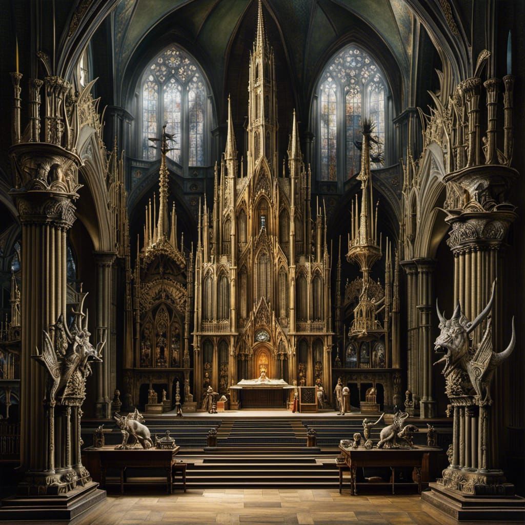 Gothic Church in Post-Apocalyptic Cryptid Wonderland