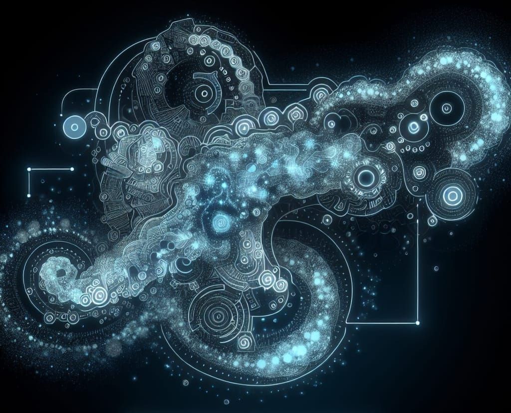 Artitechtural Negativespace Luminodoodleblend Structures wit...