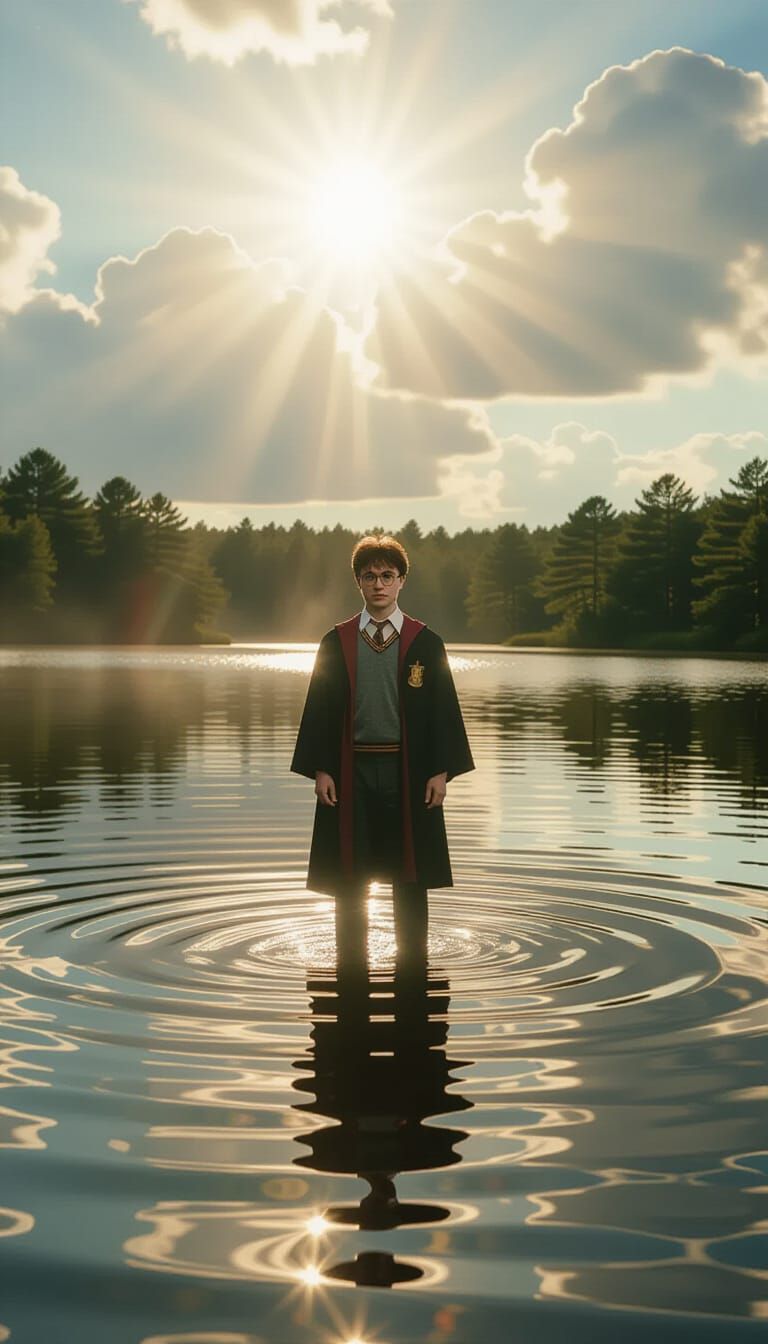 Harry Potter by Lake with Astral Shimmer