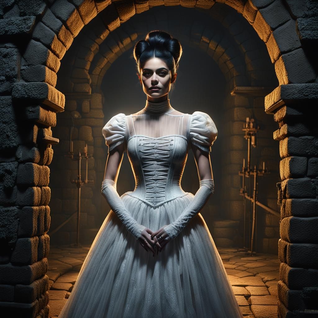 Kylie Jenner as Bride of Frankenstein: Dark Fantasy