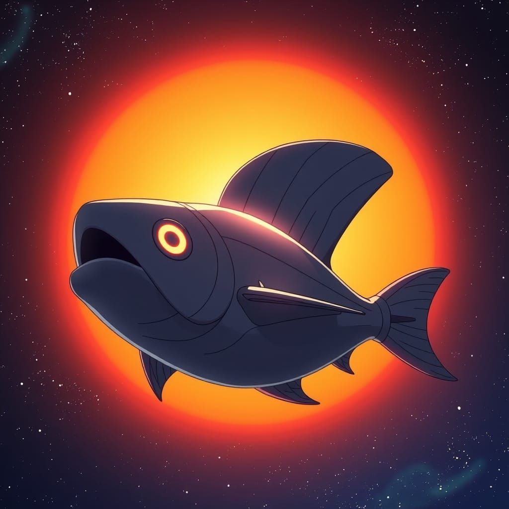 Cosmic Sunfish Battleship in Celestial Wonders