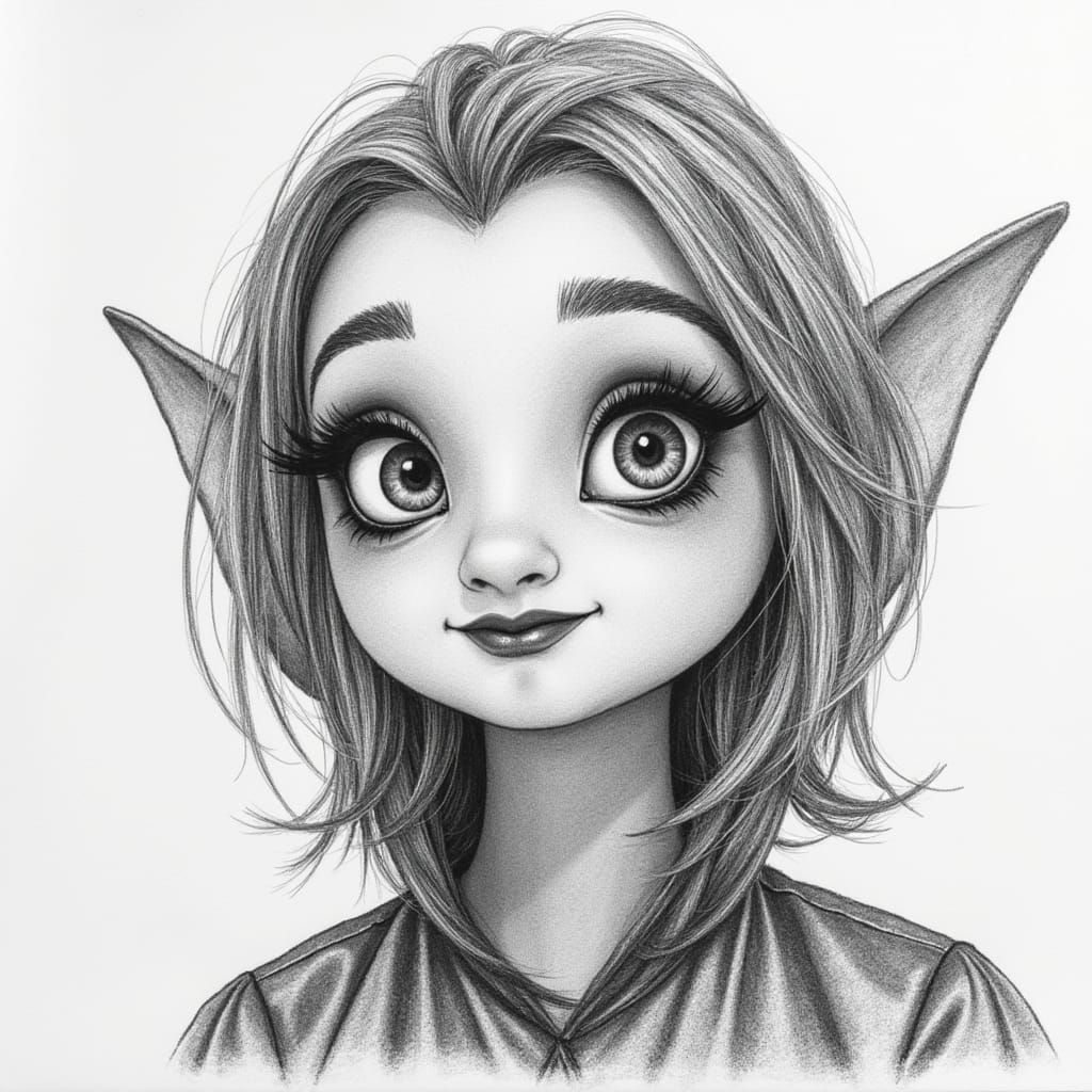 Cartoon Vampire Sketch for Halloween